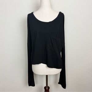 Groceries Apparel Long Sleeve Hemp‎ Black Top